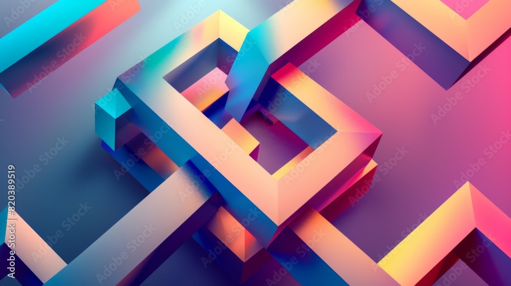 Colorful Geometric Abstract Square Pattern Colorful Geometric Abstract Square Pattern