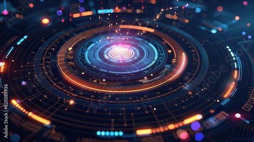 Wallpaper Mural Tech circle infographic Torontodigital.ca