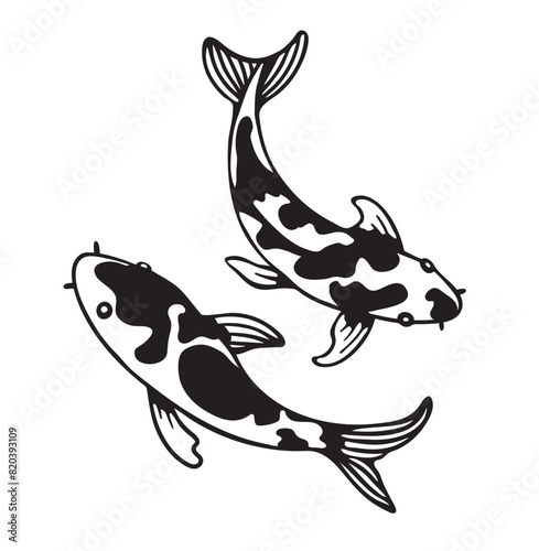  vector koi fish