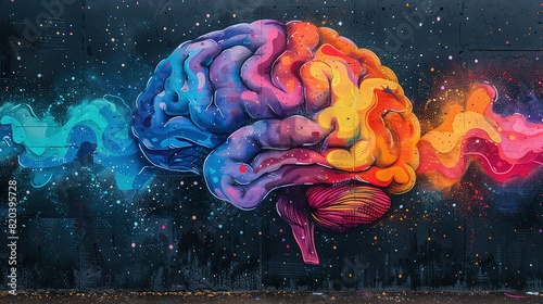 Vibrant Mind: Graffiti on the Wall of Thought