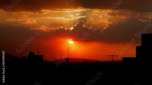 Wide Mexican Sunset Panoramic View