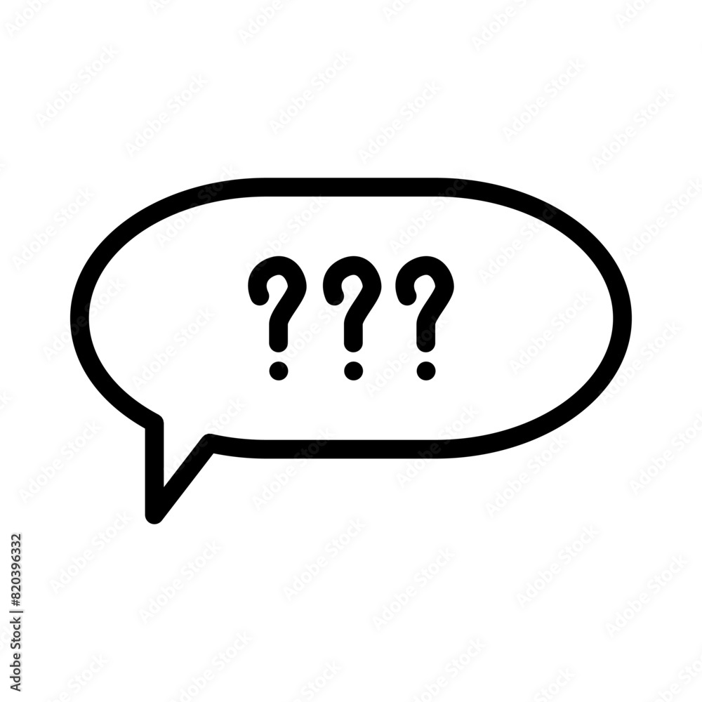 question icon or logo illustration outline black style question icon or logo illustration outline black style
