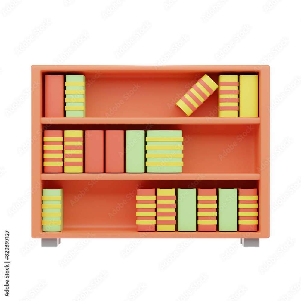 library 3d icon and illustration library 3d icon and illustration