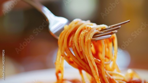 spaghetti and fork
