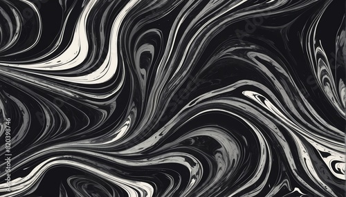 black theme marbled paper design illustration from Generative AI