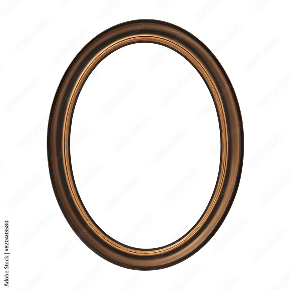 Wooden mirror frame isolated on transparent background Wooden mirror frame isolated on transparent background