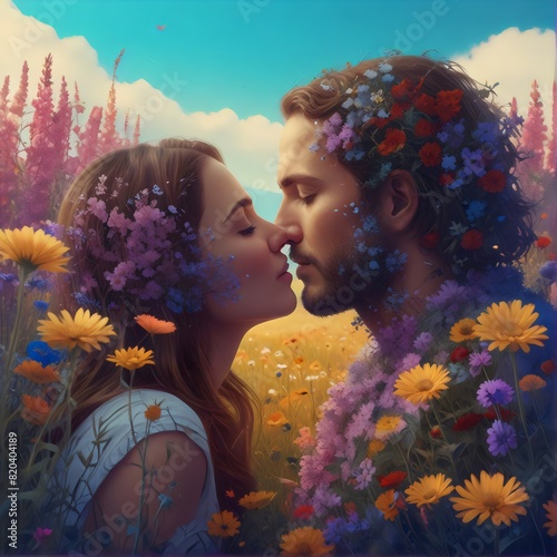 couple kissing