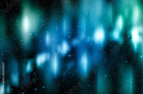 Aurora light pictures On a background with glittering stars.