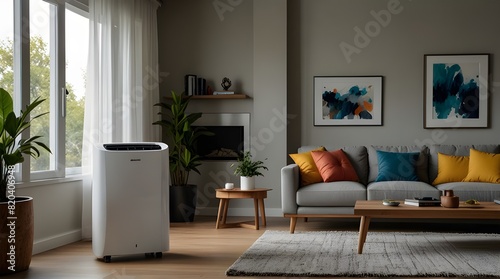 Modern living rooms often have portable air conditioner.generative.ai