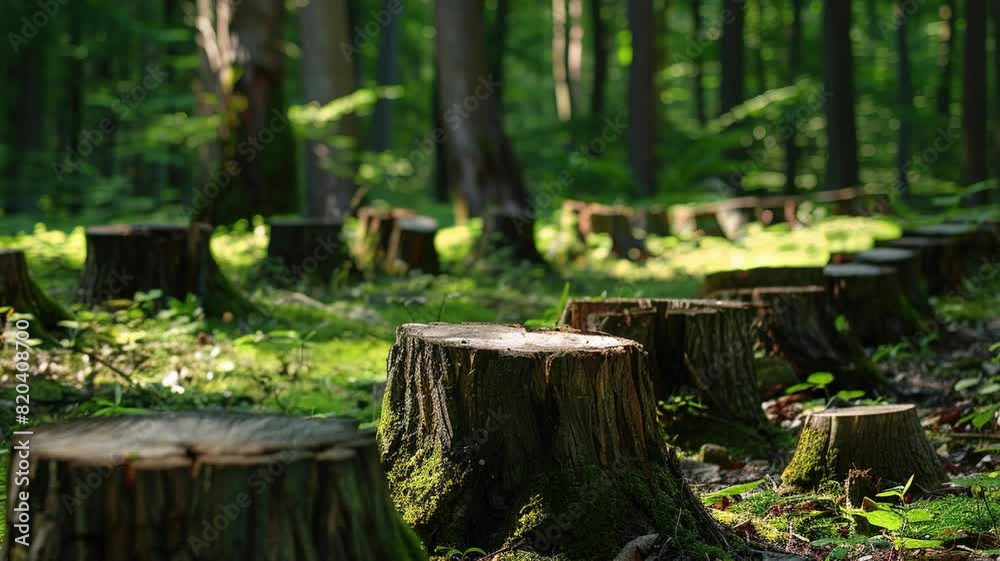 Stumps in the forest Stumps in the forest