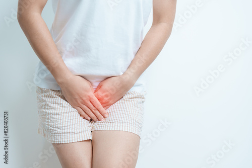 Woman having abdomen pain. Ovarian and Cervical cancer, Cervix disorder, Endometriosis, Hysterectomy, Uterine fibroids, Reproductive, urinary, candidiasis, menstrual, Stomach, Pregnancy and Sexual