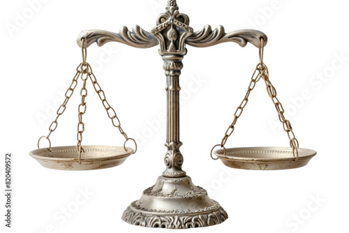 Justice symbolic concept icon isolated on a transparent background cut out. 