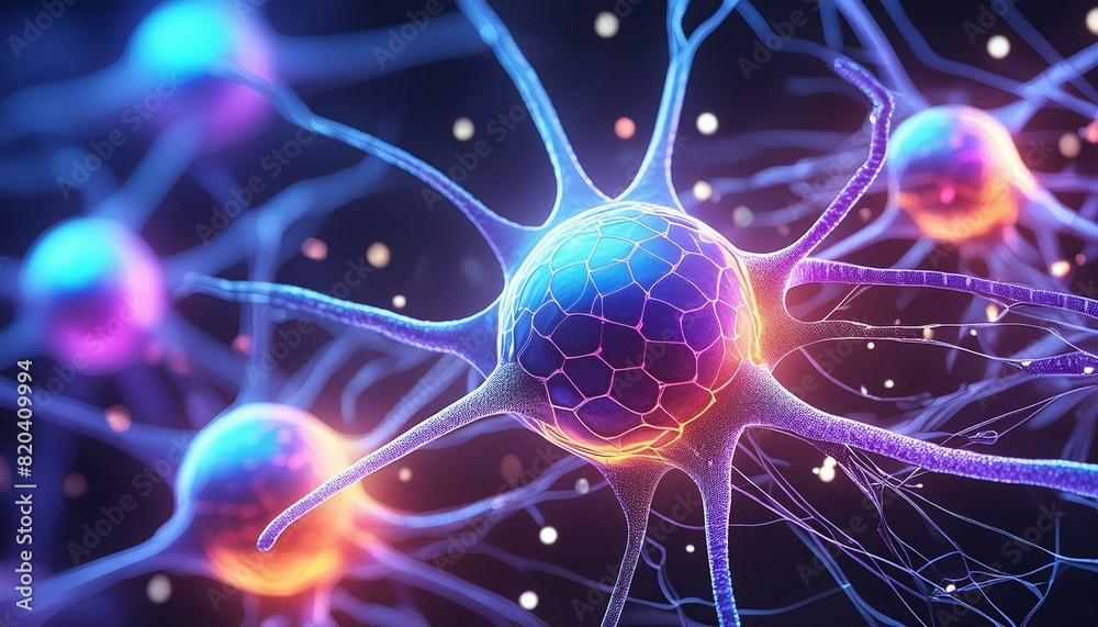 Neurons cells, Neuroscience, science and medical concept. Neurons cells, Neuroscience, science and medical concept.
