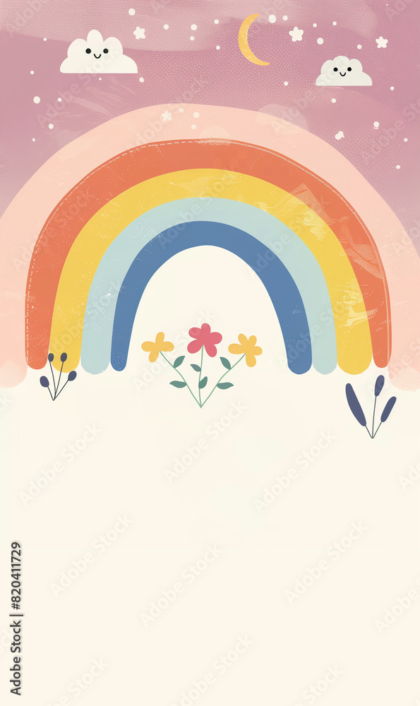 rainbow and flower rainbow and flower