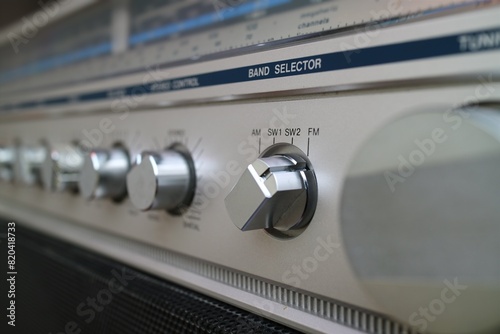 band selector, radio channels switch button