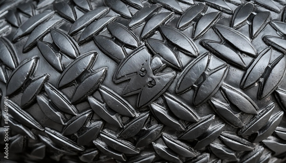 Close-Up of Modern Tire Tread Design