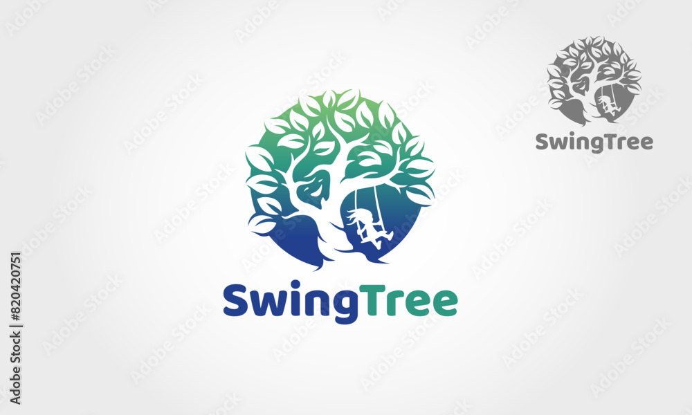 Swing Tree Vector Logo Template. The swing under the tree, this logo symbolize a protection, peace,tranquility, growth, and care or concern to development. Swing Tree Vector Logo Template. The swing under the tree, this logo symbolize a protection, peace,tranquility, growth, and care or concern to development.