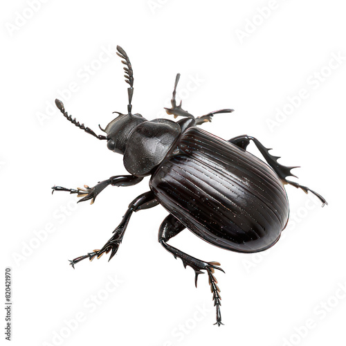 side view of Ground Beetle  transparent isolated on white PNG