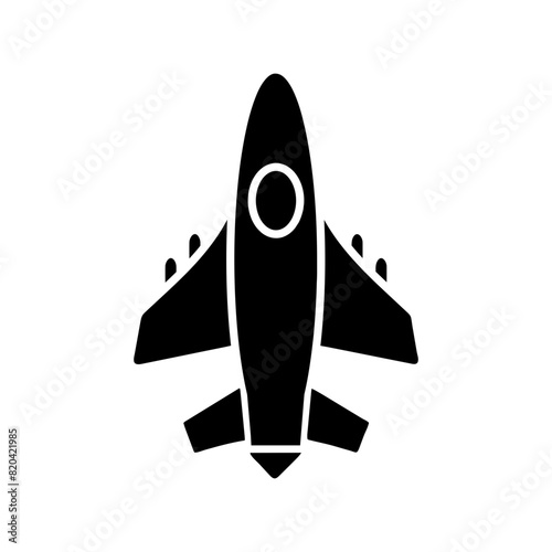 fighter plane vector icon