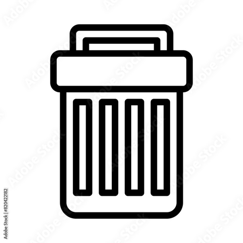delete icon or logo illustration outline black style