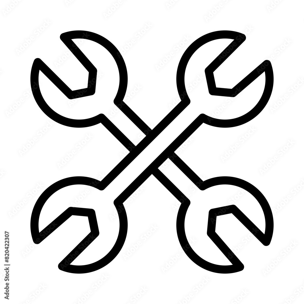 settings icon or logo illustration outline black style settings icon or logo illustration outline black style