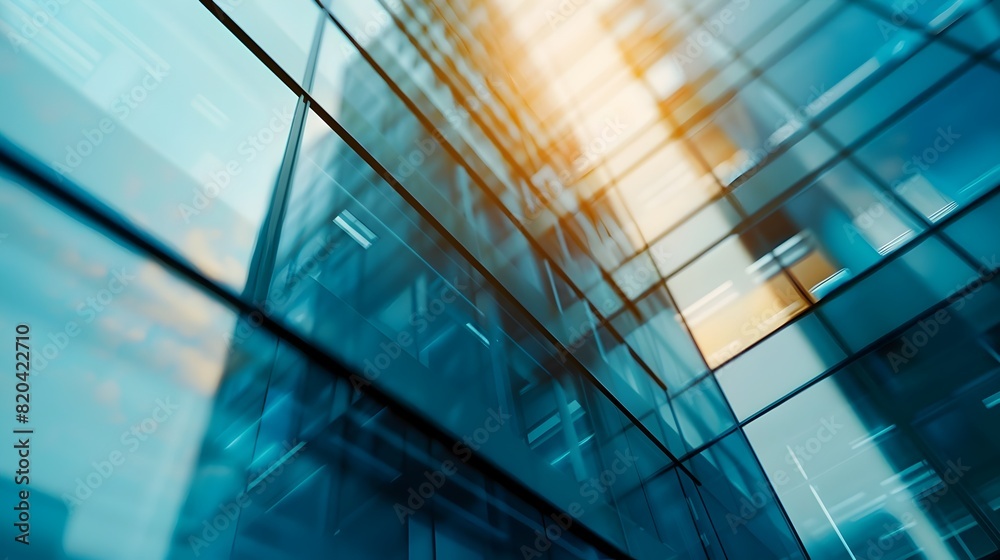 Captivating Architectural Glass Curtain Wall of a Modern Skyscraper Showcasing an Abstract Window Pattern and Tinted Blue Glazing in a Corporate Captivating Architectural Glass Curtain Wall of a Modern Skyscraper Showcasing an Abstract Window Pattern and Tinted Blue Glazing in a Corporate