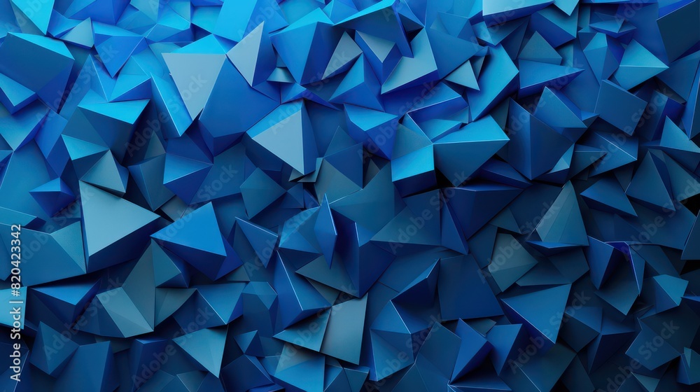 Abstract blue background pattern with modern geometric triangles shapes ...