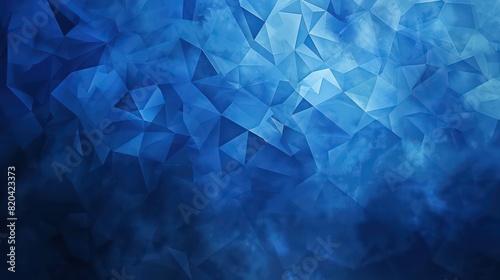 Abstract blue background pattern with modern geometric triangles shapes and nice texture