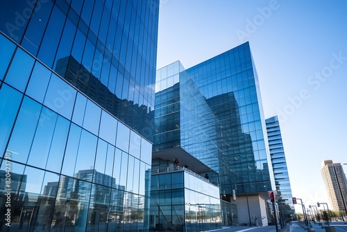 Majestic Glass and Steel Skyscrapers Soaring into the Azure Calgary Skyline