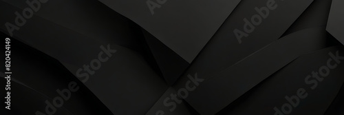 Elegant black colored dark Concrete textured grunge abstract background. Minimal. Color gradient. Dark. Web banner. Geometric shape. 3d effect. Lines stripes triangles. photo