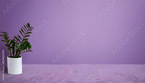 パステルパープルの部屋。奥行きのある紫色の空間。無地素材。レイアウト。Pastel purple room. A deep purple space. Plain material. layout.
