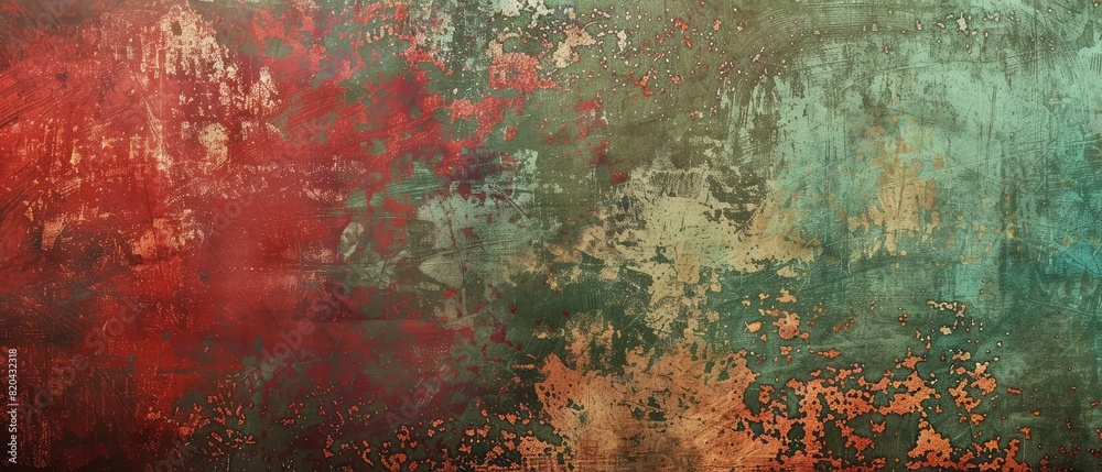 Obraz premium horizontal background featuring colorful vibrant aged wall