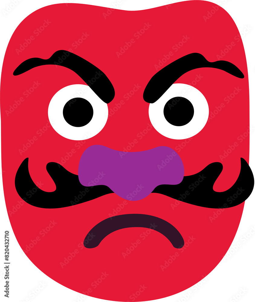 Scary red devil face emoji Scary red devil face emoji