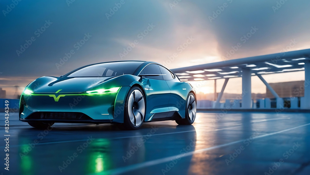 Obraz premium EV car high technology