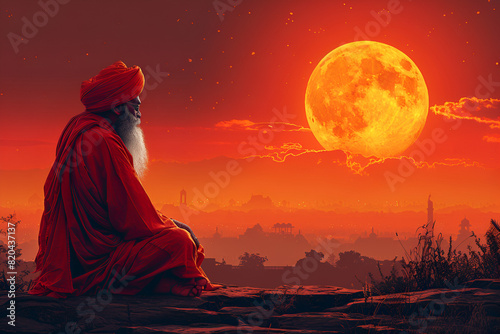 person in the desert,
Guru Nanak Jayanti Celebration Background photo