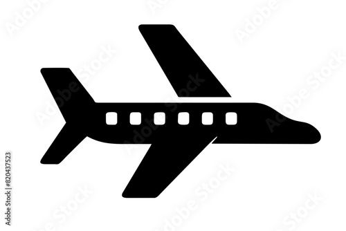 airplane icon vector silhouette illustration