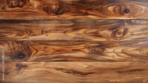 empty warm acacia wood desk, AI Generative