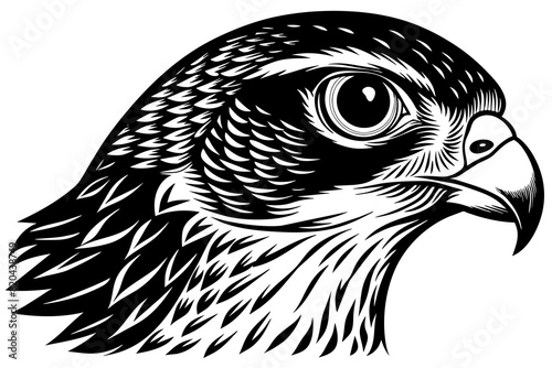 falcon head vector silhouette illustration