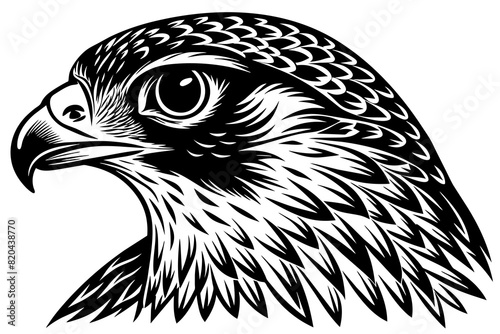 falcon head vector silhouette illustration