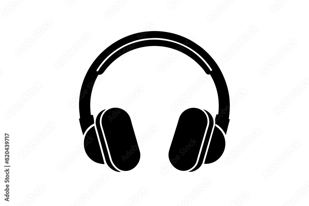 headphones vector silhouette illustration headphones vector silhouette illustration