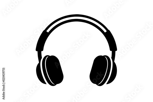 headphones  vector silhouette illustration