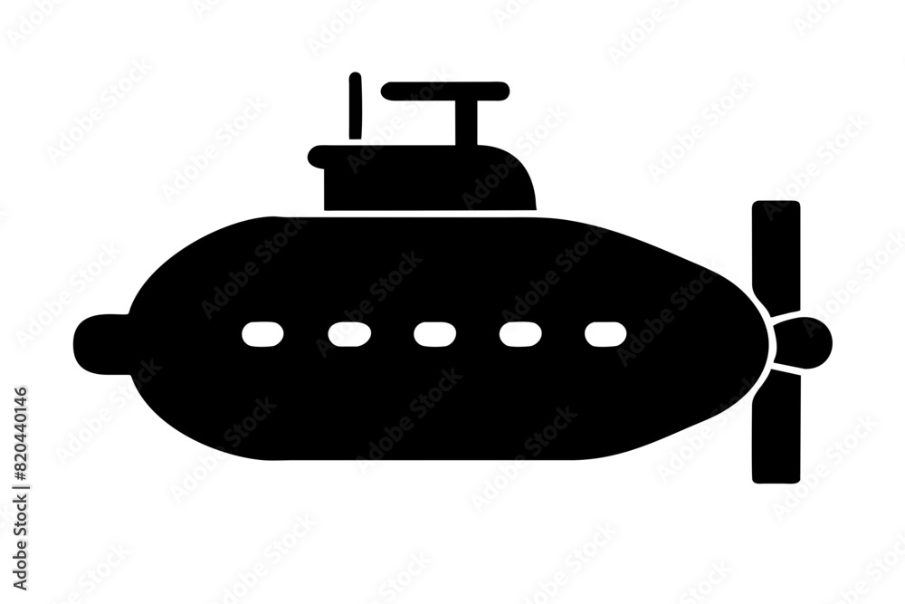 submarine icon vector silhouette illustration submarine icon vector silhouette illustration