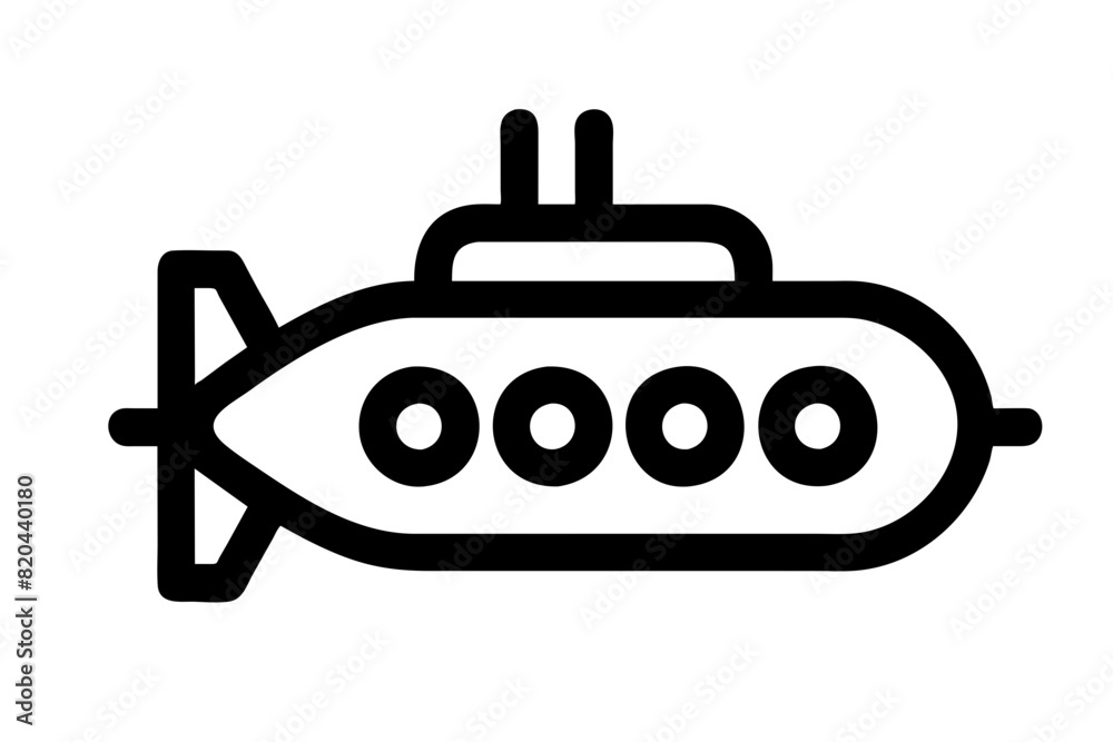 submarine icon vector silhouette illustration submarine icon vector silhouette illustration