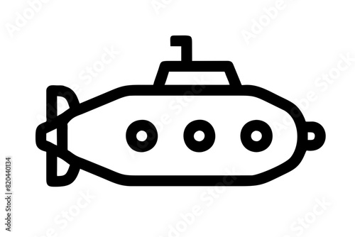 submarine icon  vector silhouette illustration