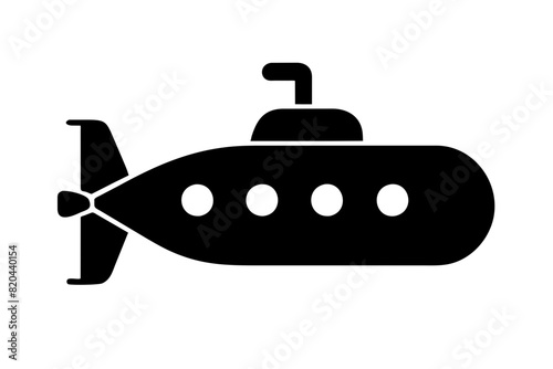 submarine icon  vector silhouette illustration