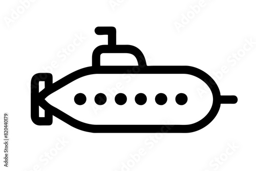 submarine icon  vector silhouette illustration