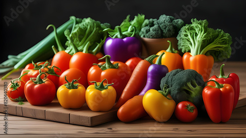 Vibrant and Fresh Vegetables  A Colorful Display of Healthy Produce  Healthy Eating  Nutritious Food 