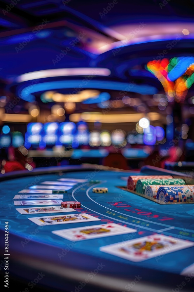 Blackjack in a casino. Copy Space. Free Space. Blackjack in a casino. Copy Space. Free Space.