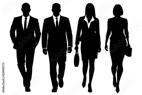 Silhouettes of business people