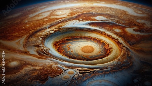 AI generated illustration of The big Red Spot on Jupiter